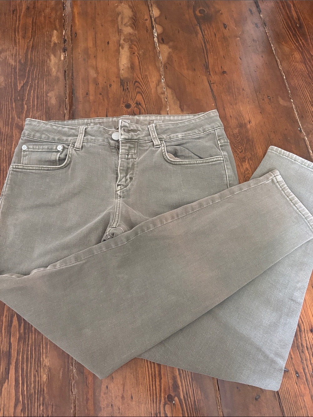 Closed Women's Skinny Jeans in Olive Green